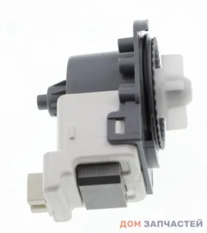 Насос для стиральной машины 30W на 3 защелках, контакты назад под фишку AEG, Electrolux, Zanussi, Indesit, Ariston, Whirlpool