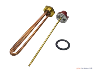 Тэн 2000W, 220V резьба G 1 1/4" (D-42мм) с терморегулятором (Аристон)