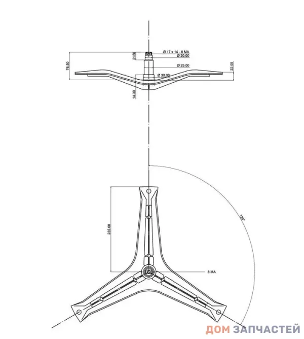 Крестовина барабана стиральной машины, Bosch, Siemens, Maxx 5, EBI 782, 00301243