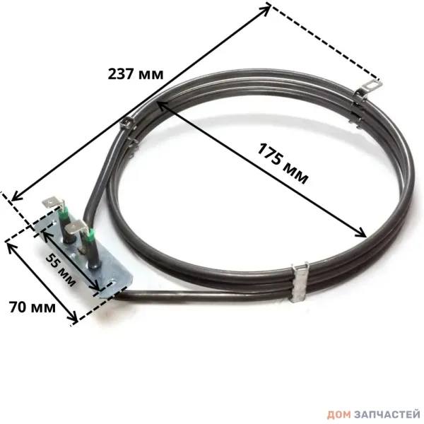 ТЭН конвекции (круглый) 2500W для духовки BOSCH (261517, 480484)