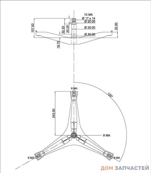 Крестовина барабана для стиральной машины Самсунг DC97-15971A