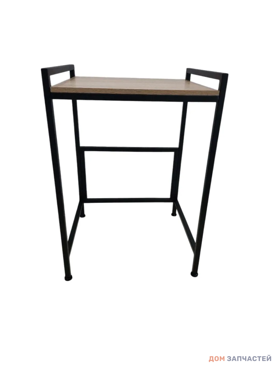 Стеллаж для установки сушильной машины на стиральную черный / полка дерево