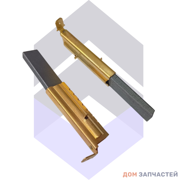 Щетки угольные в металлическом корпусе для эл двигателя (мотора) стиральной машины 5x13,5x36 мм (2 штуки)