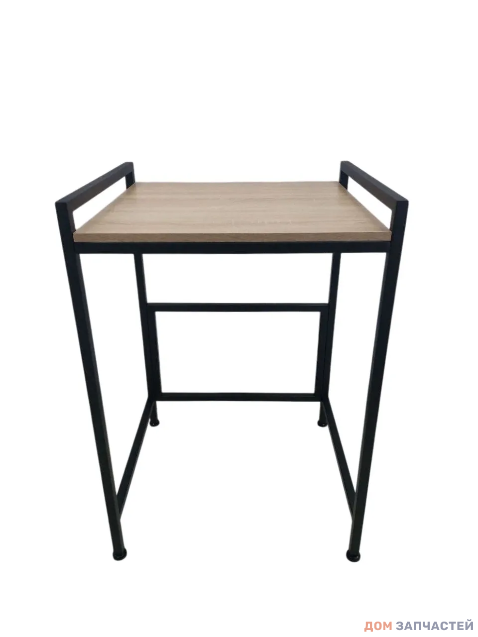 Стеллаж для установки сушильной машины на стиральную черный / полка дерево