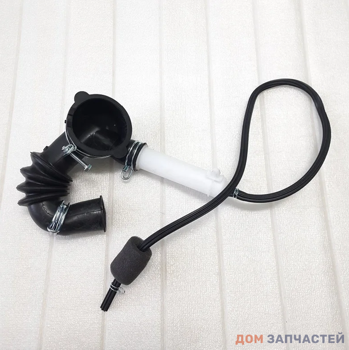 Патрубок сливной в сборе с трубкой прессостата для стиральной машины Midea / Leran 12638100003101