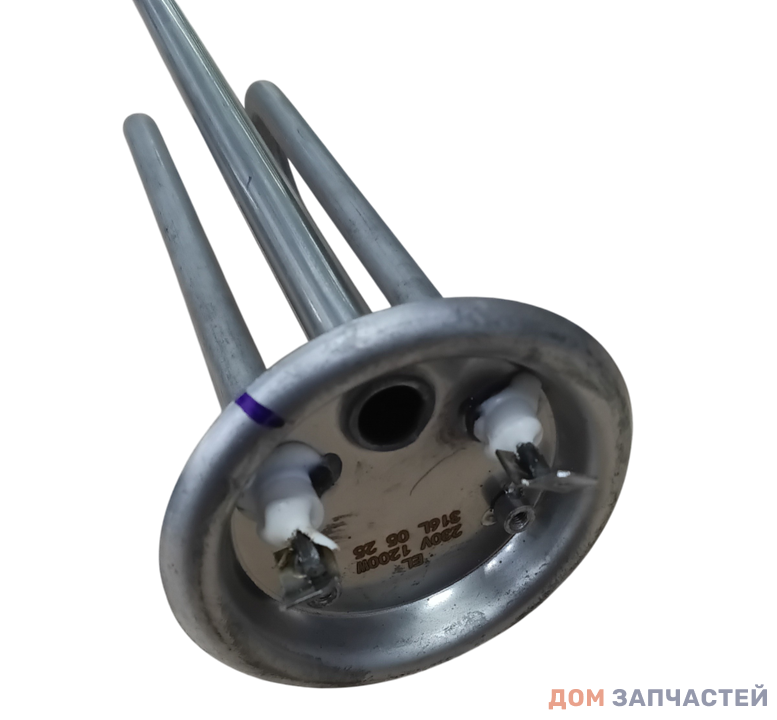 Нагревательный элемент (ТЭН) RF фл. 72 1200W НЕРЖ 316L тип верт. под анод М4 с креплением под биметал термостат 182515