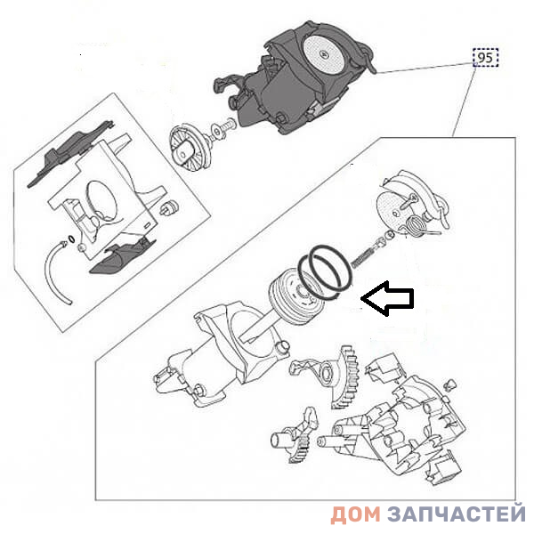 Прокладка термоблока для кофеварки DeLonghi 5332149100