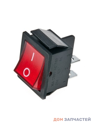Выключатель сетевой универсальный c красной подсветкой для стиральной машины