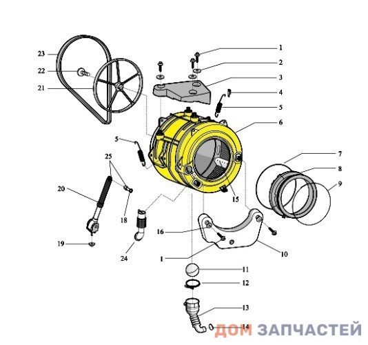 Бак в сборе для стиральной машины Ariston, Indesit