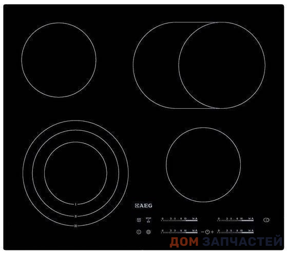 Стеклокерамическая поверхность для электрической плиты Electrolux