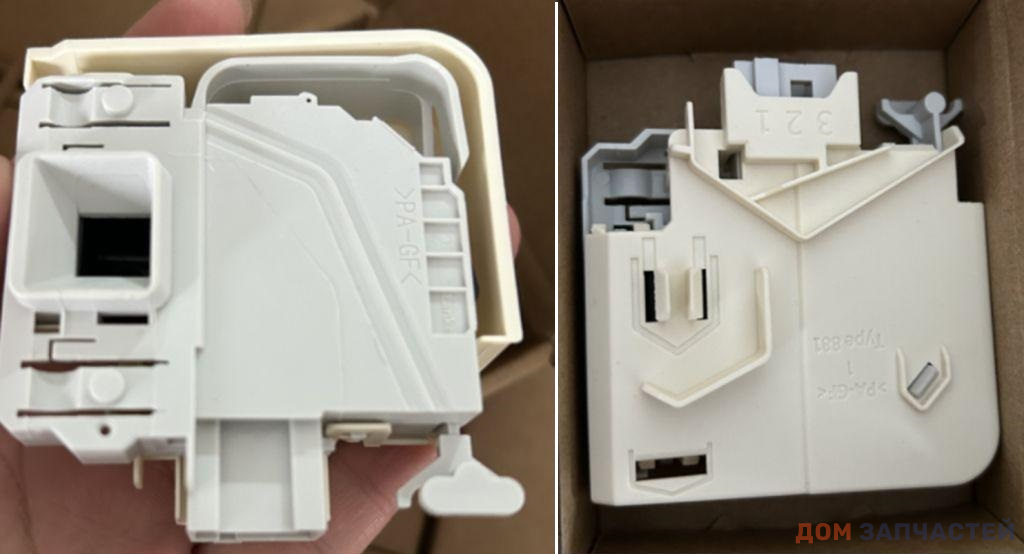 Термоблокировка люка (УБЛ) BOSCH  - 621550 / 619468 / 633765 / 633315  квадрат / стандартные  клеммы  00225256 85496700