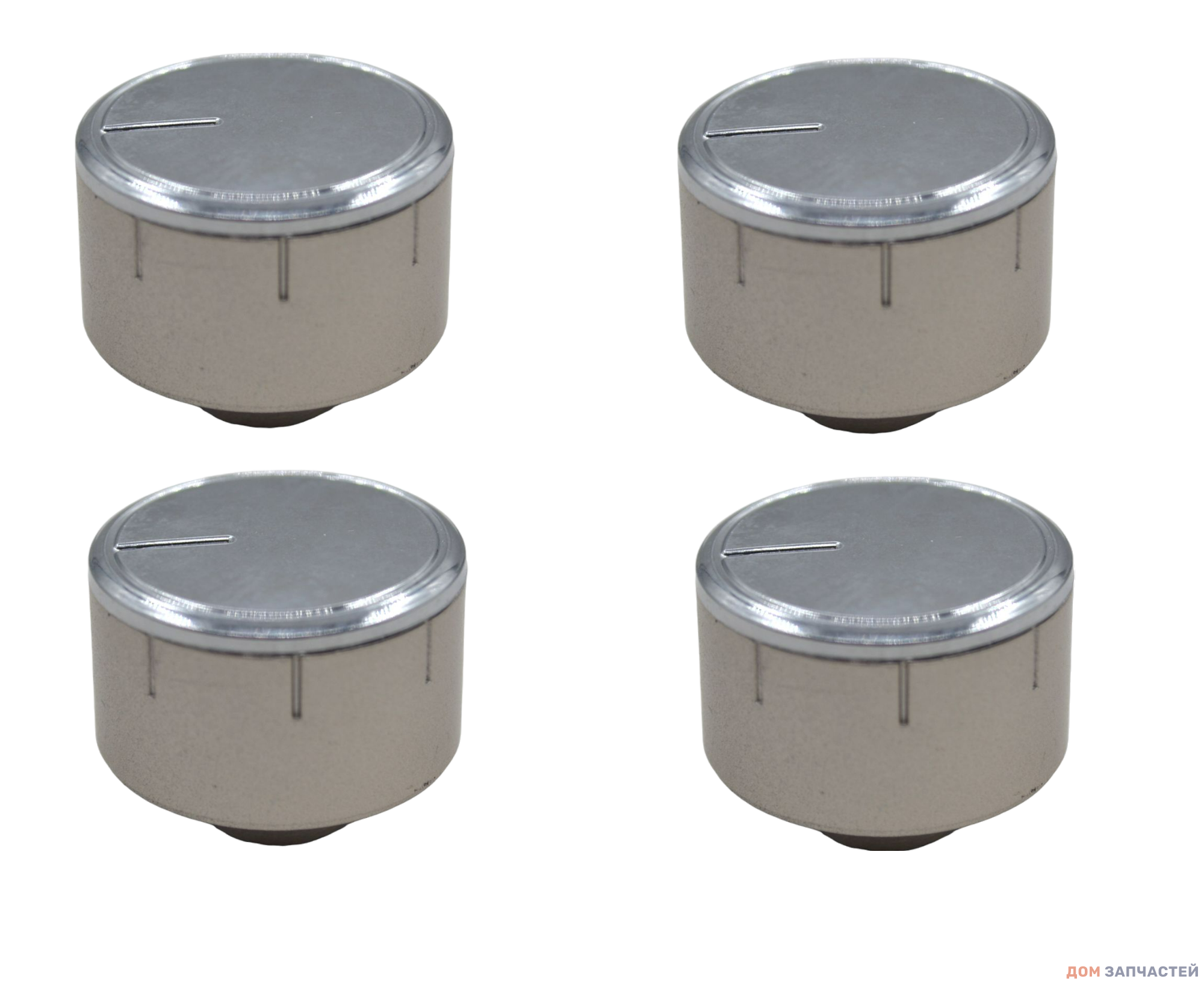 Комплект ручек для варочной панели ( плиты ) серые, длинный шток (4 шт.)