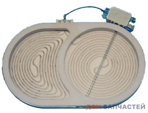 Двухзонная электроконфорка для стеклокерамической плиты Gorenje 2000/1100W