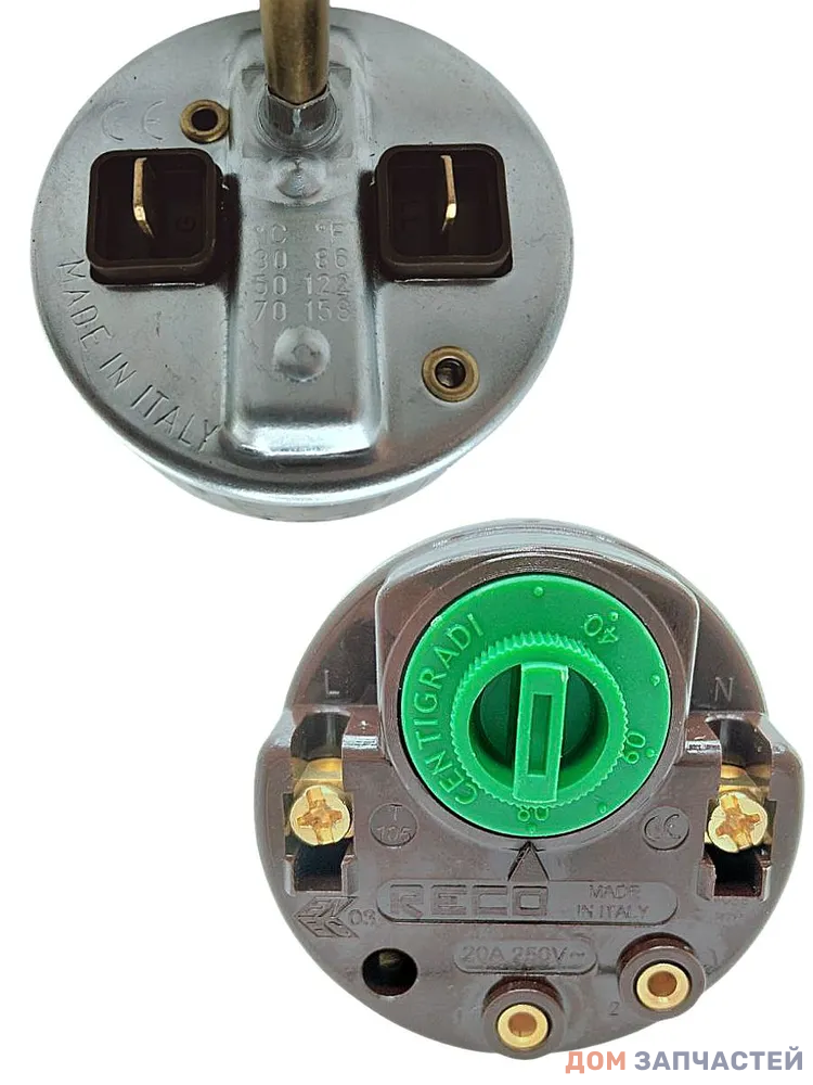 Термостат стержневой для водонагревателя Ariston, Real, ISEA 20 А, до 80 С, WTH408UN