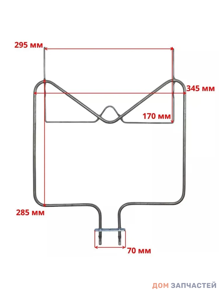 ТЭН духовки нижний Indesit Ariston Whirlpool BAUKNECHT IKEA IGNIS LADEN 1150W C00324022