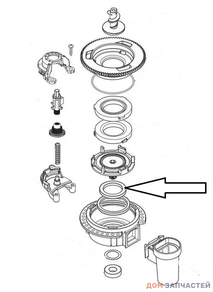 Подшипник горизонтальной кофемолки (большой) для кофемашин Saeco, Philips (123030300, 996530011183)
