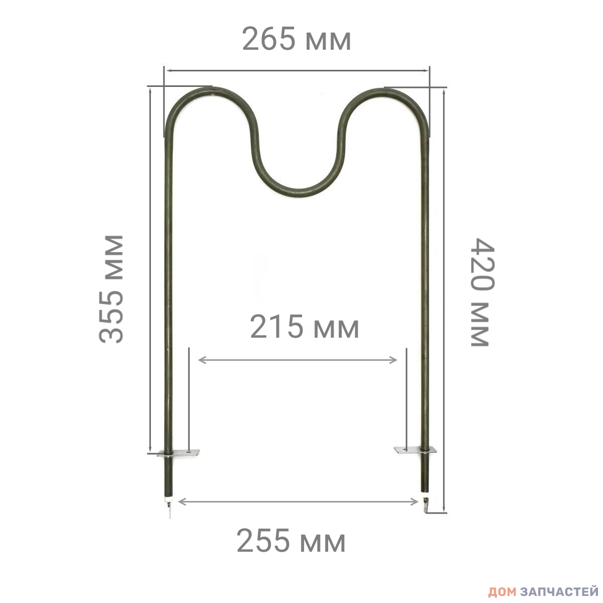 Тэн нижний для плиты Midea Leran EO1228, Weissgauff, Dexp, Volle - 1100W 17471100000282