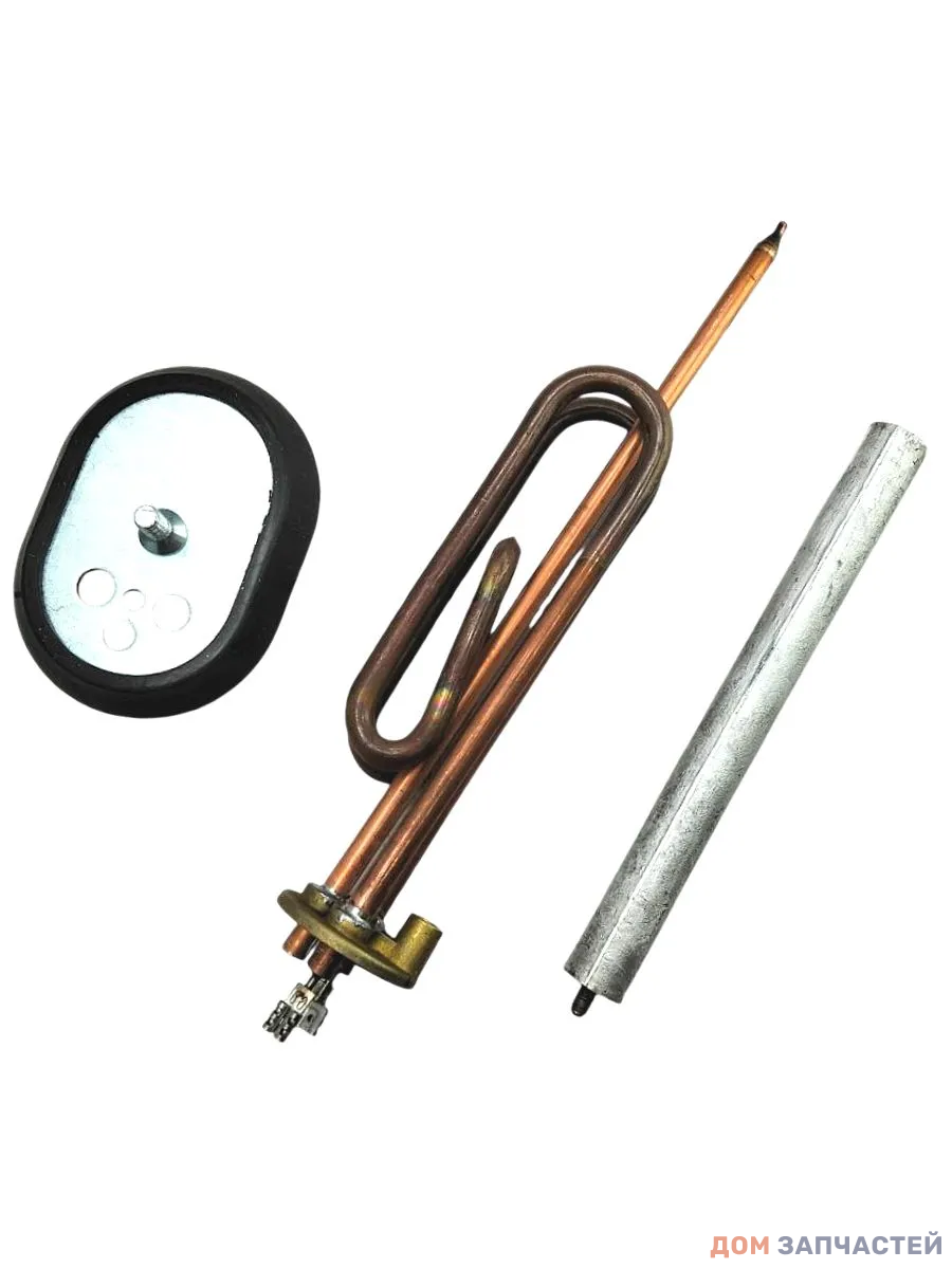 ТЭН RCA для водонагревателя 2000 W для Ariston, Polaris, комплект с анодом и прокладкой