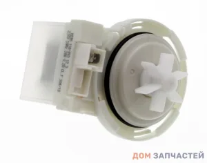 Насос для стиральной машины BOSCH 30W без/ул 4 защ по кругу, фишка вперед БЕЛЫЙ KEBS111