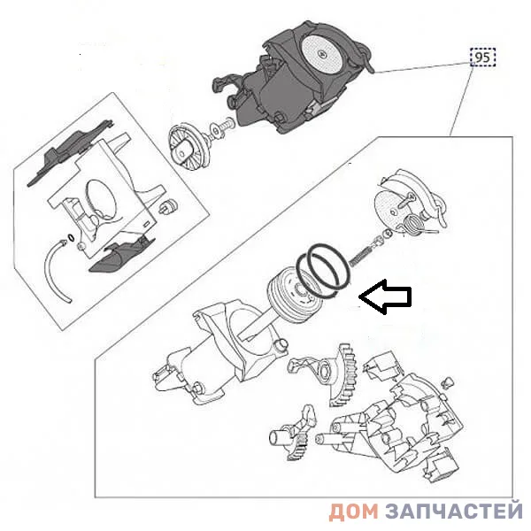 Прокладка термоблока для кофеварки DeLonghi 5332149100