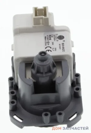 Насос для стиральной машины 30W на 3 защелках, контакты назад под фишку AEG, Electrolux, Zanussi, Indesit, Ariston, Whirlpool